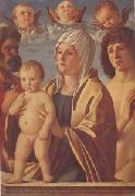 Giovanni Bellini The Virgin and Child Between Peter and Sebastian (mk05) oil painting
